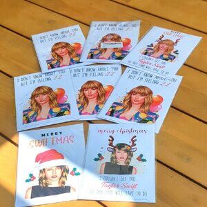 8 Taylor Swift Themed Greeting Cards - New